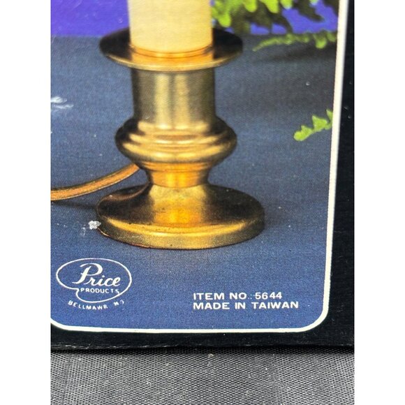 Vintage Brass Candle Plug in Switch Light Christmas New 10" - Picture 7 of 8